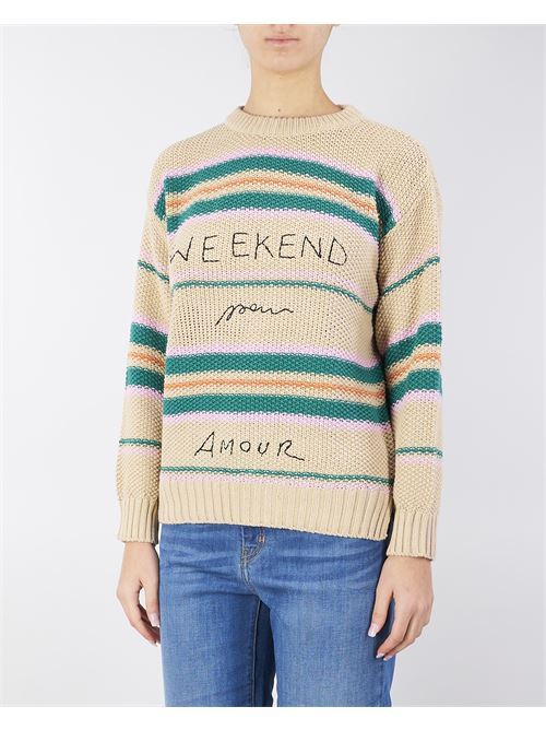 Cotton yarn sweater with embroidery MAX MARA WEEKEND | Sweater | ANGUS1